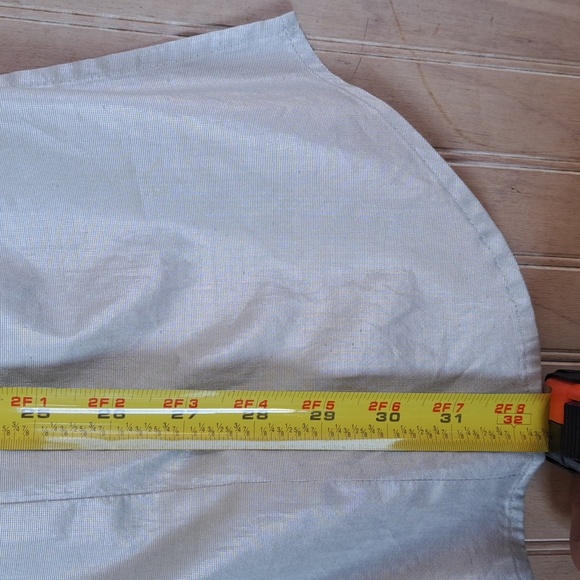 Luisa Cerano Silver Metallic Dressy Long Sleeve Utility Button Down Tunic Blouse - Picture 8 of 13